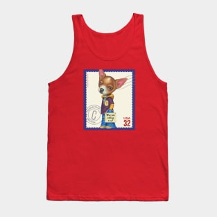 Funny chihuahua with clothes and attitude Tank Top